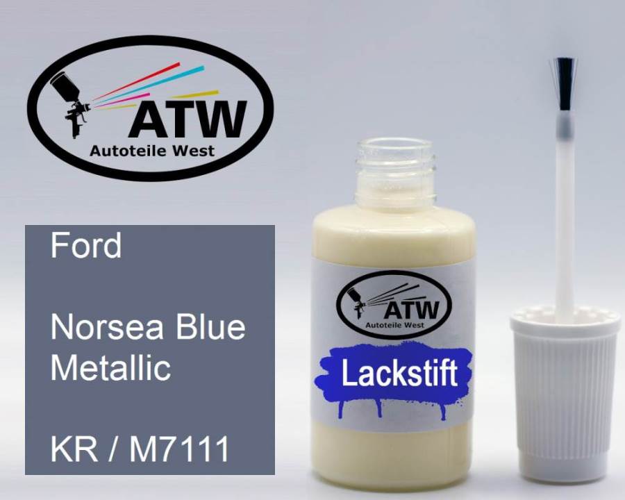 Ford, Norsea Blue Metallic, KR / M7111: 20ml Lackstift, von ATW Autoteile West.